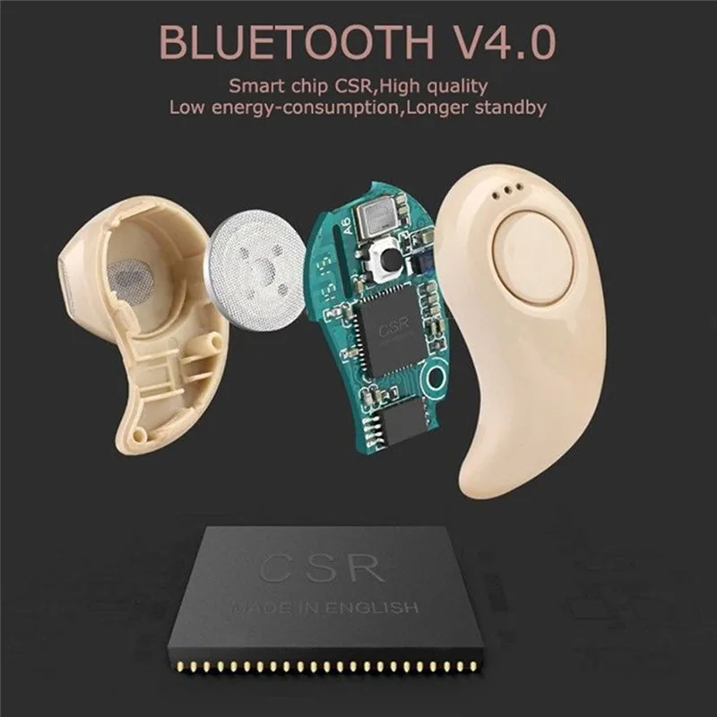 Мини беспроводные Bluetooth наушники, спортивные наушники с микрофоном, гарнитура, наушники для всех телефонов, для samsung, huawei, Xiaomi, Android