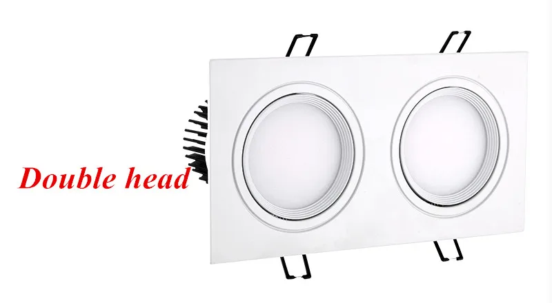 Square Dimmable Recessed LED Downlights 7W 10W 14W 20W LED Ceiling lamp AC85-265V Spot Lights LED panel light Indoor lighting