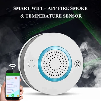 

Wifi Wireless Fire Smoke Detector & Heat Temperature Sensor Alarm for Home Security