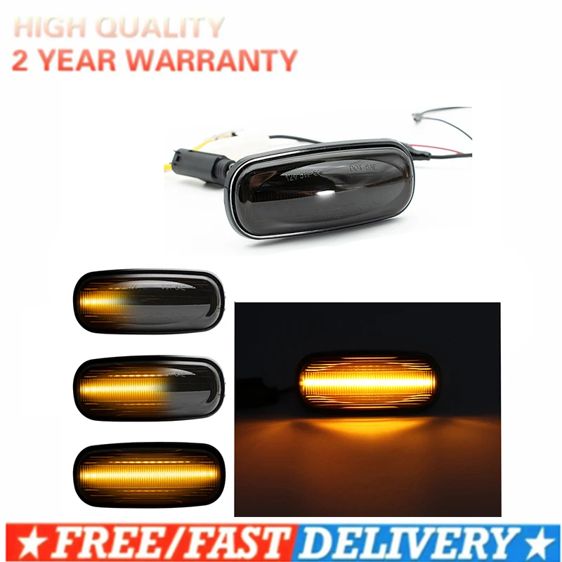 Indicatore Luminoso Ripetitore Luce Laterale Led 2X Ambra Per Land Rover Land Rover Discovery 2 99-04 Defender Freelander 1 02-05