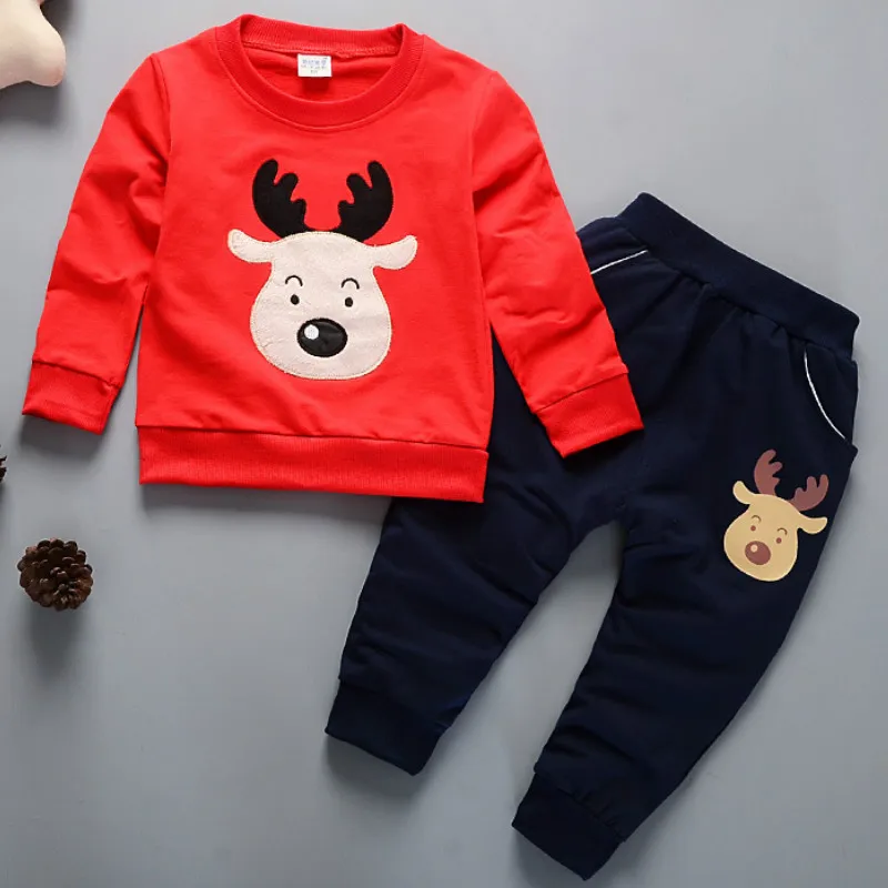 

New Listing 2019 New Boys and Girls Baby Suit Spring and Autumn Models Infant and Child Cartoon Sweater Wei Pants Two Sets