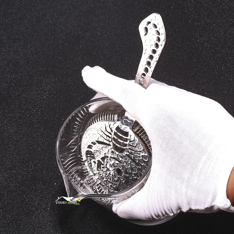 Scorpion Skull Bar Strainer Sprung Cocktail Strainer Stainless Steel Deluxe Barware