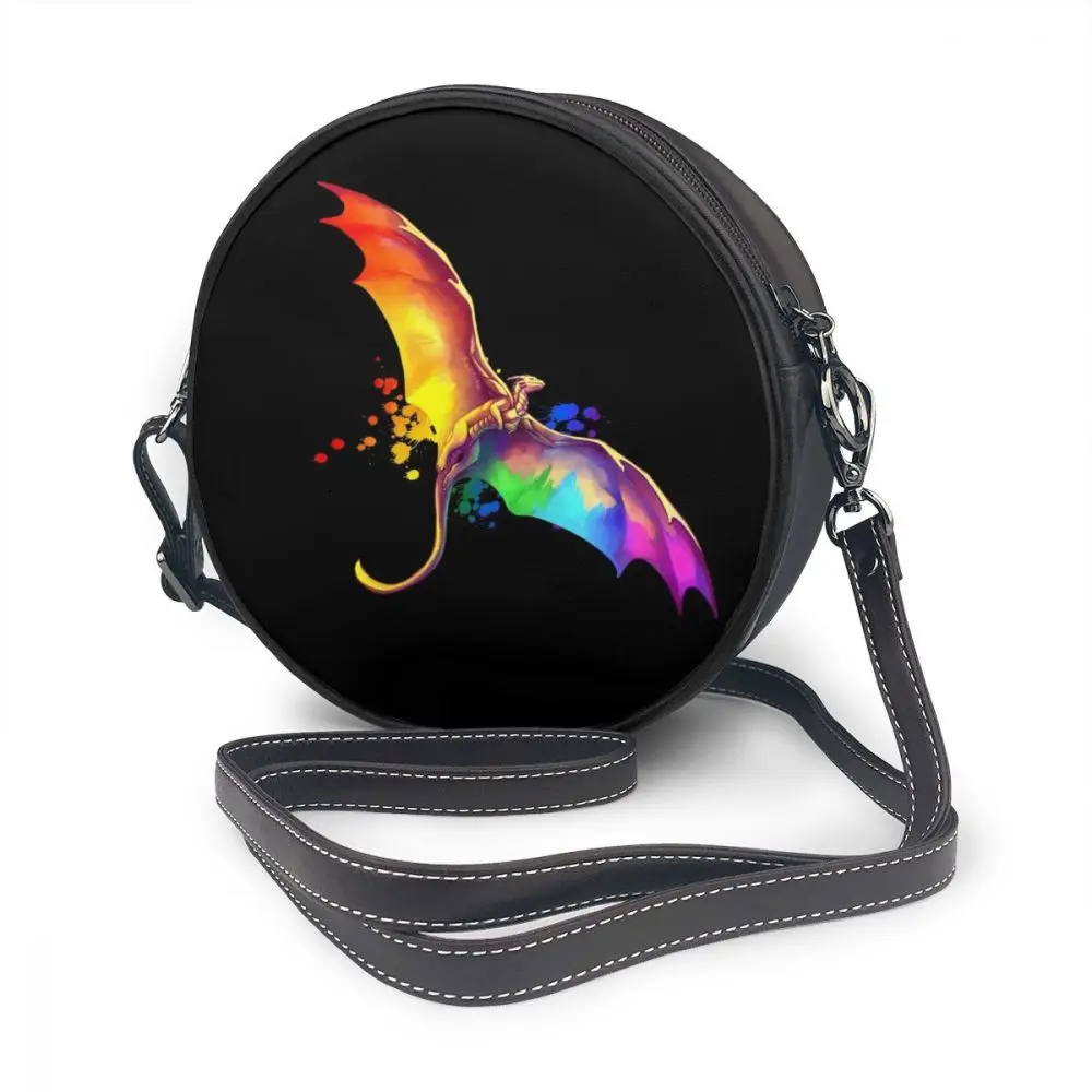 Сумка на плечо с драконом, кожаная сумка, высокое качество, женские сумки с рисунком, для покупок, для женщин, для подростков, Круглый кошелек - Цвет: Pride Dragon