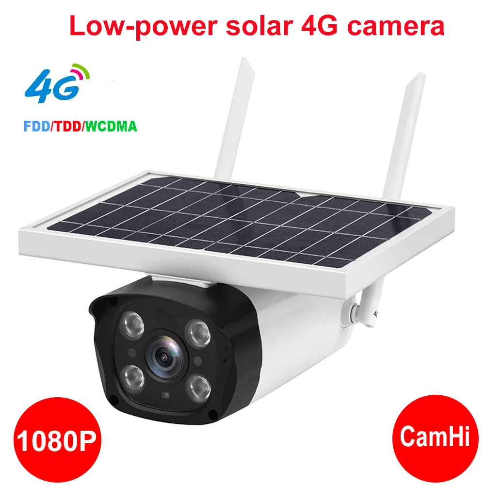 

Solar 4G SIM IP Camera 1080P HD Outdoor Charging Battery Wireless Security Camera PIR Motion Detection Bullet Surveillance CCTV