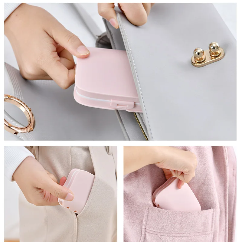 6 Days Cycle Pill Box Drug Divider Convenient Portable Pill Splitter Medicine Case Container Splitter Box Travel Storage Cutter