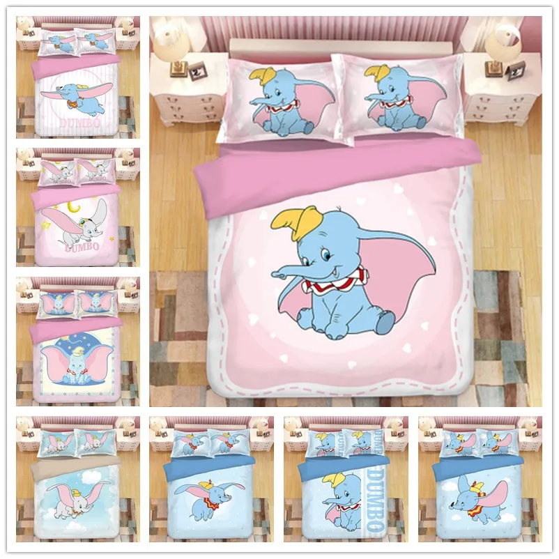 Комплект постельного белья из мультфильма Dumbo роскошный розовый комплект с