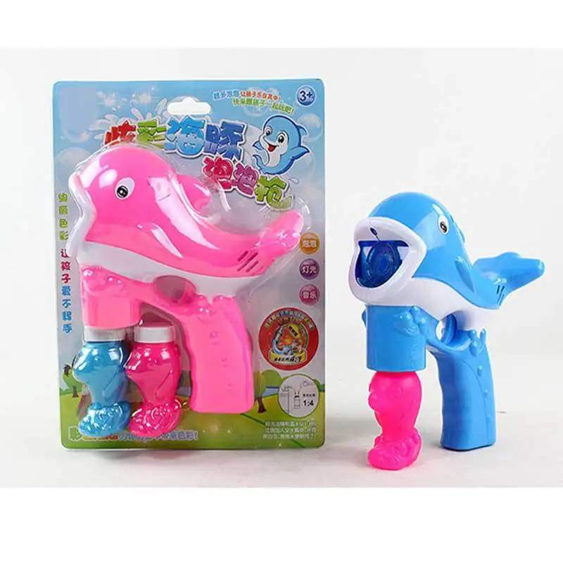 

Large Size Music Fully Automatic Dolphin Bubble Gun Electric Light Music Water Gun Automatic Bubble Gun CHILDREN'S Toy