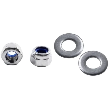

100Pcs M3 3 Mm Metric 304 Stainless Steel Flat Washer & 50Pcs Stainless Steel Nyloc Nylock Lock Nuts M3