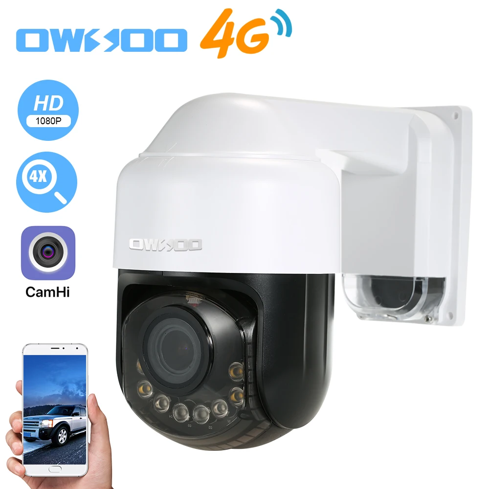 

OWSOO Wireless 1080P Security Camera WiFi IP Camera 2.4G WiFi 4G GSM Network for Home Surveillance Outdoor Monitor Baby Monitor