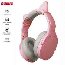 SOMIC SC2000BT беспроводные Bluetooth наушники HiFi стерео Портативная Музыкальная гарнитура для мобильного телефона xiaomi планшет ноутбук