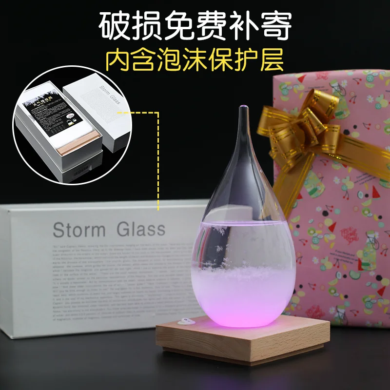Storm Glass Weather Forecast Crystal Pear Shape Decor Christmas New Year Gift Weather Forecast for Bottle Drop Storm Art Decor Storm Glass Weather Forecast Crystal Pear Shape Decor Christmas New Year Gift Weather Forecast for Bottle Drop Storm Art Decor