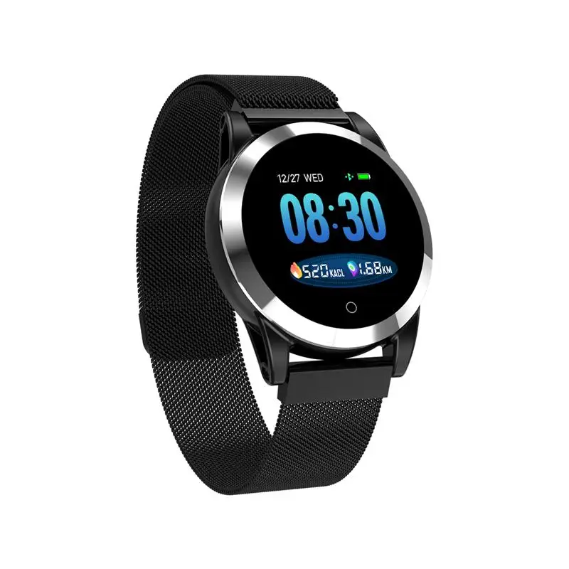 Black steel strap 696 R19 Смарт-часы ECG+ PPG кровяное давление кислородное Обнаружение сердечного ритма контроль качества сна водонепроницаемые спортивные часы - Цвет: Black steel strap