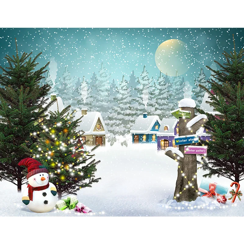 Виниловая фотография рождественской елки фон X-mas декорация для фотостудии |