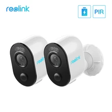 Reolink-cámara WiFi 1080p con batería, foco a Color, visión nocturna, PIR, Audio bidireccional, funciona con panel Solar Reolink, Argus 3, paquete de 2 uds.
