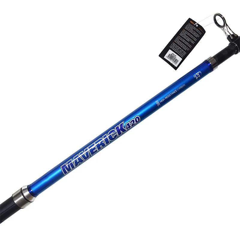 Haste de Vidro Lidar com Ponta-butt Kunzer Azul Anéis Dobráveis 620g Carbonfiber Telescópica Surf Fundição Diâmetro 3.2-26.5mm Isca 100-220g 4.2m 8 Cheap Varas de pescar