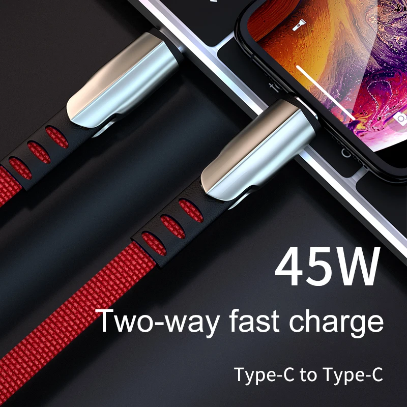 3A PD Cable 45w 60w USB C To USB C Fast Charging Cord For Xiaomi Huawei Laptop PD Cable For Macbook Two-way Type C to Type C