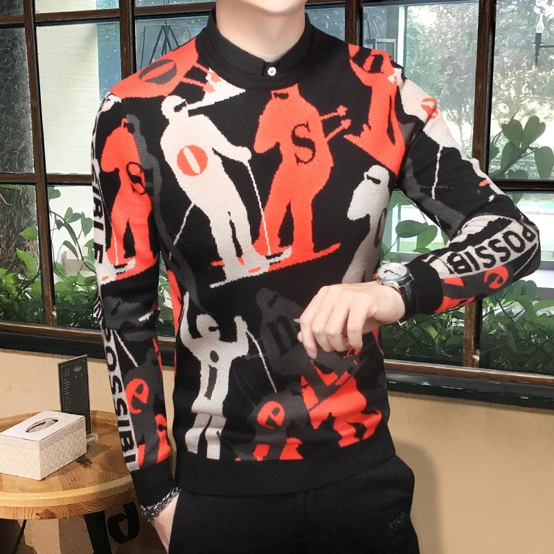 

2019 New Winter Pullover Sweater Mens Knitted Sweaters Erkek Kazak M-3XL Pull Homme Blusa Masculina Male Pullovers Trui Heren