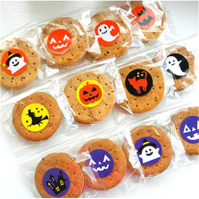 

Halloween Party Decoration Sealing Label Stickers Pumpkin Ghost Balloons Lace Spider Web Tablecloth Halloween Horror Party Favor