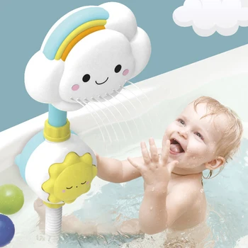 

Baby Bath Toys Bath Showers Spouts Folding Bath Rotation Tap Kids Bath Toys Cute Spray Shower Kids Gift Kawaii Toys·