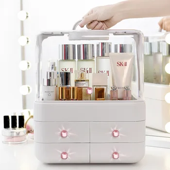 

Multifunctional plastic makeup storage box jewelry makeup storage container drawer household dressing table storage box ladies
