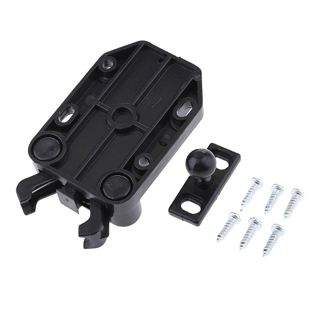1 Set Touch Latch Push To Open Door Latch Non-Magnetic Safe Push Latch Black