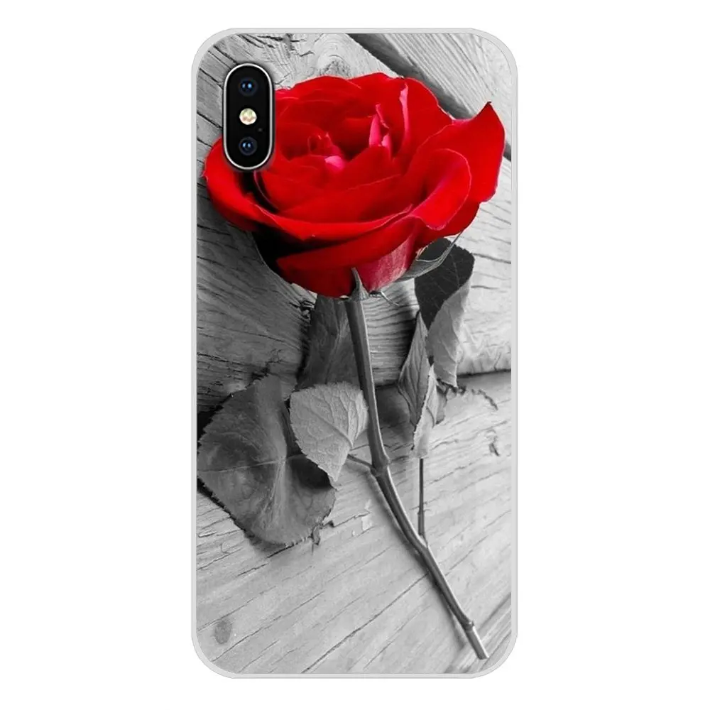 Для samsung A10 A30 A40 A50 A60 A70 Galaxy S2 Note 2 3 большое ядро Prime прозрачный чехол из материала tpu красивый садовый красные розы цветы