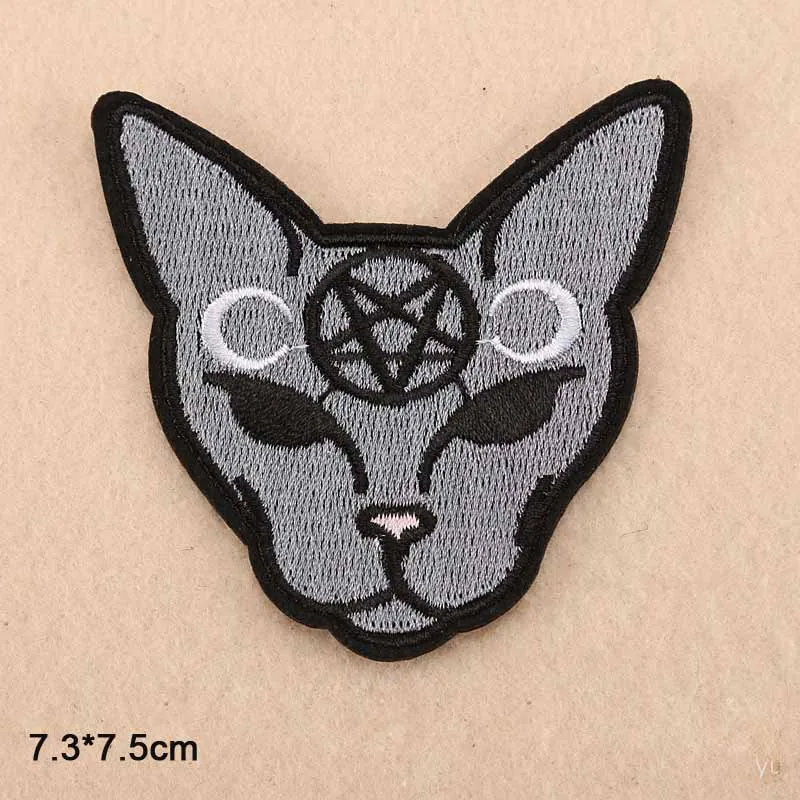 Pilz No Evil Hippie Death Grim Reapers Großhandel zum Aufbügeln, bestickter Stoff-Kleideraufnäher für Kleidung, Mädchen und Jungen – Detail 6