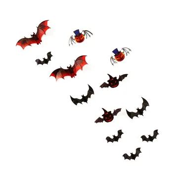 

12PCS 3D Bats Wall Stickers DIY Reusable Self-Adhesive Wall Art Decals For Halloween Party Home Decor