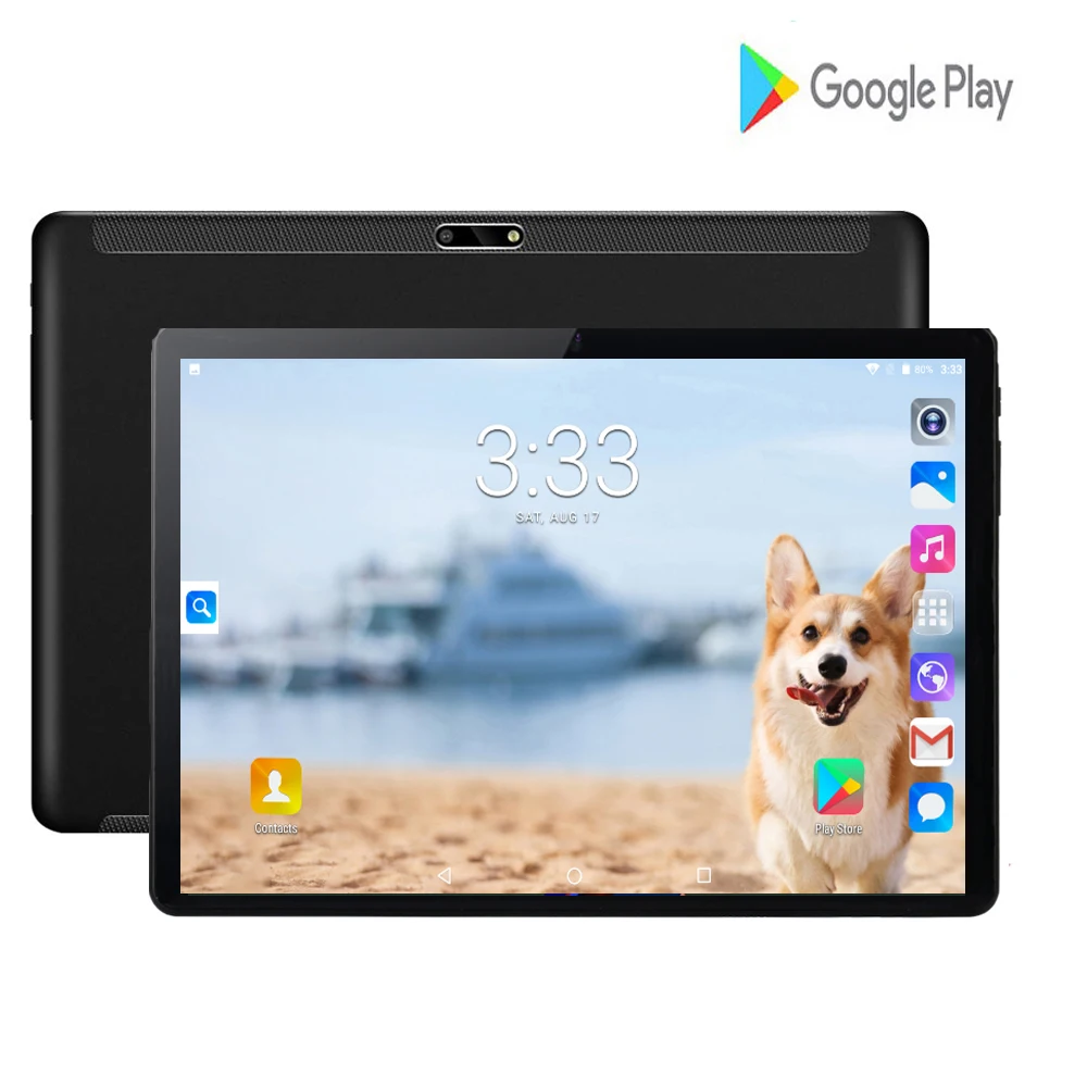Новый Google большой экран 2.5D стекло 10-дюймовый планшет Android 7 0 четырехъядерный 3G Wifi 2