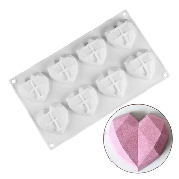 

3D Diamond Love Heart Dessert Cake Mould Baking Pastry Dessert Decoration