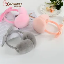 XINYAWEI,, новые женские наушники, имитация зимнего кроличьего меха, теплые наушники, Хлопковые женские Рождественские теплые меховые наушники