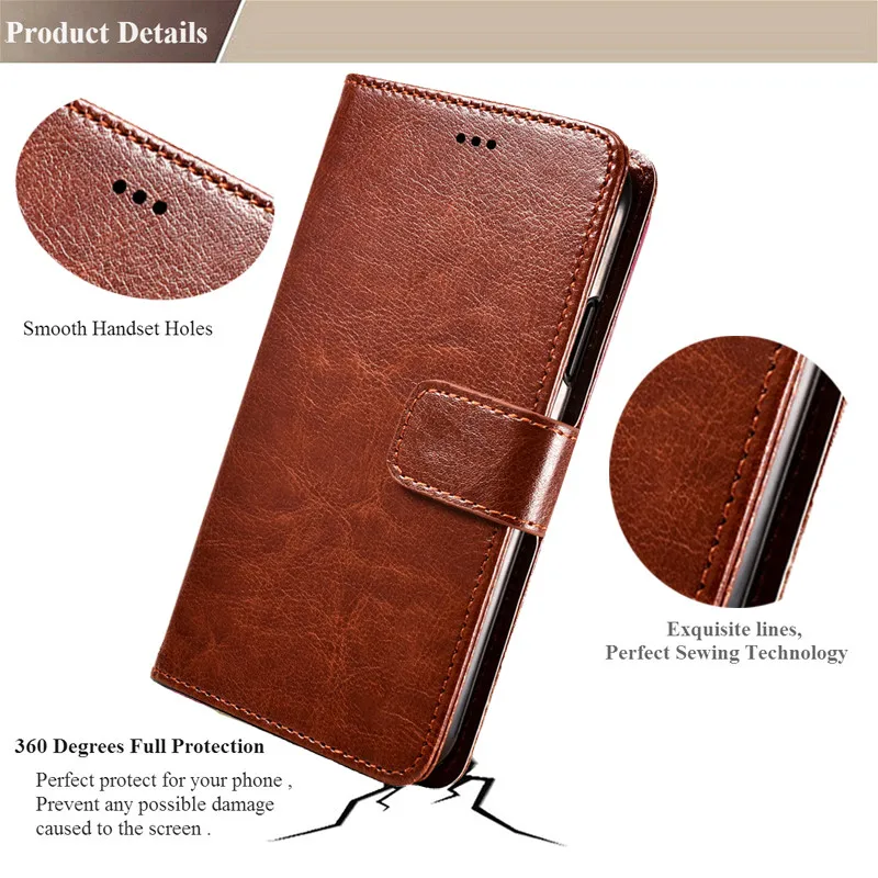 Retro Leather Case for Meizu A5 M5C M710h Case Funda Flip Wallet cover for Meizu A5 Cases Phone Protective Shell Book cases for meizu