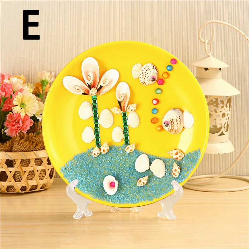3D Creative Decorative Hand Shell Painting Handmade Children DIY Set Home Decor home decoration educational toys - Цвет: E