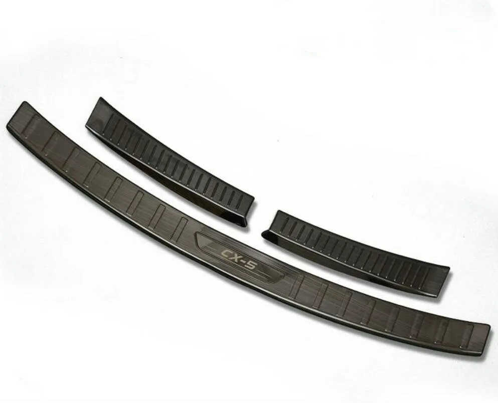 

Second generation For Mazda CX-5 CX5 2017 - 2019 Stainless Steel Rear Bumper Protector Sill Trunk Trim fast safe ship