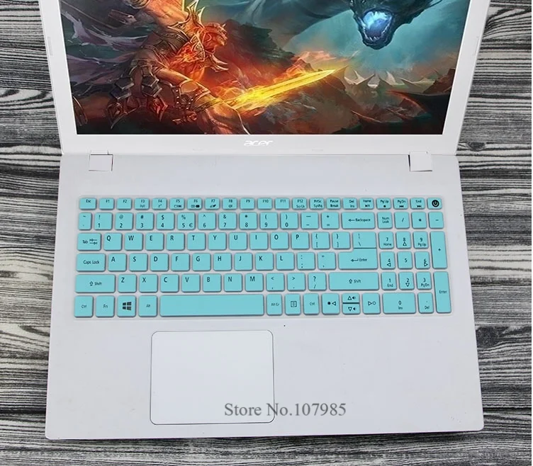 Skyblue 15 17 дюймов клавиатура протектор Силиконовой Крышки для acer Aspire VN7-592G VN7-792G E5-575G F5-571 R5-571T F5-572 F5-572G F5-572T - Цвет: Skyblue