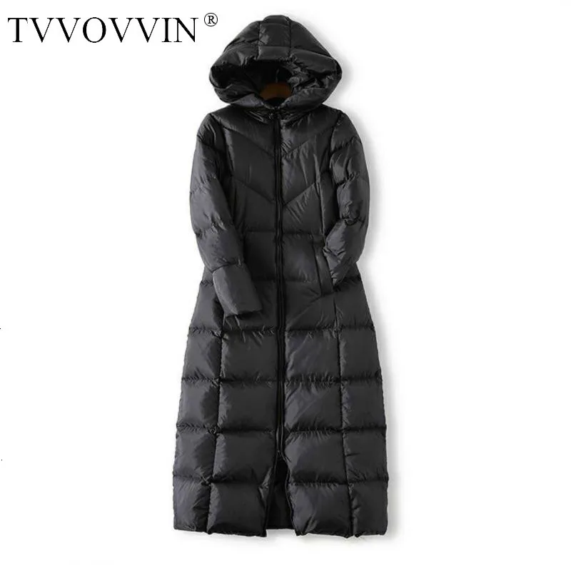 TVVOVVIN, Женская парка, зимняя верхняя одежда, куртка, пальто, длинный, с капюшоном, зимняя, для женщин, плюс размер, пуховик, для девушек, хлопок, пальто,, X369