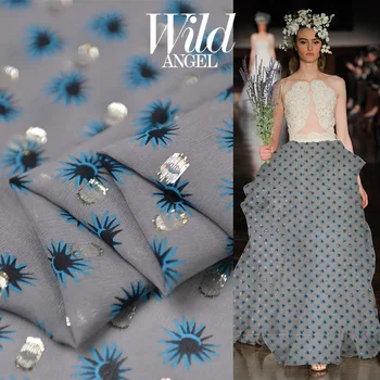 

Positioning 80cm length fashin mini print design silk georgette gauge silk fabric,SCG587