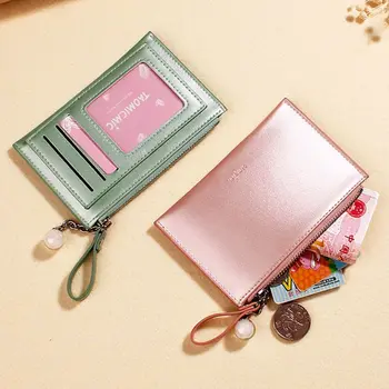

Women Girls Hologram Credit Card Holder Wallet Coin Bag Case Leather Small Handbag Purse X7XC