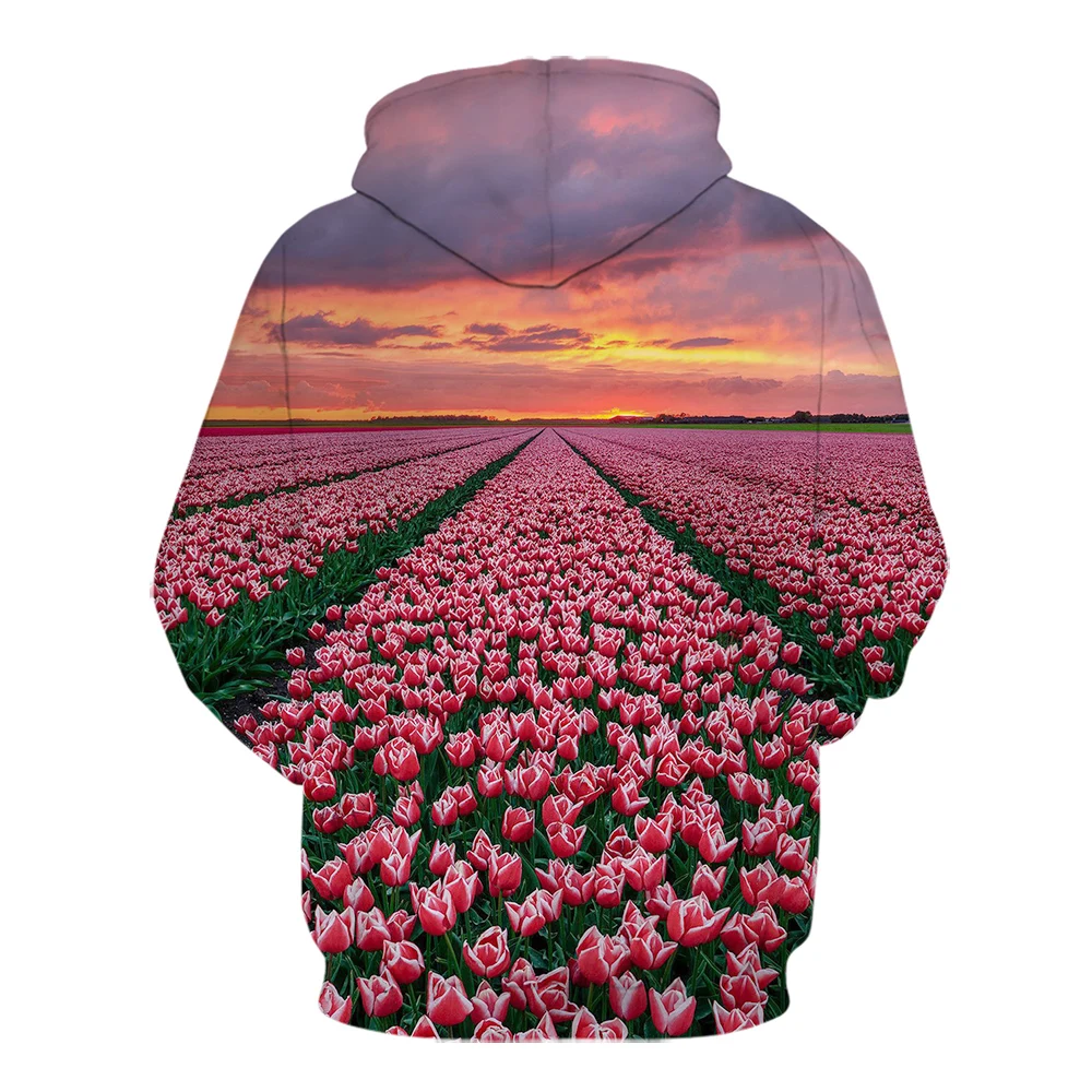 Groene bladeren 3d Prined man hoodie haruku onkruid hoodies Casual mode Sweashir Rozenbloem Pullover Grappige stijl_voghion.com