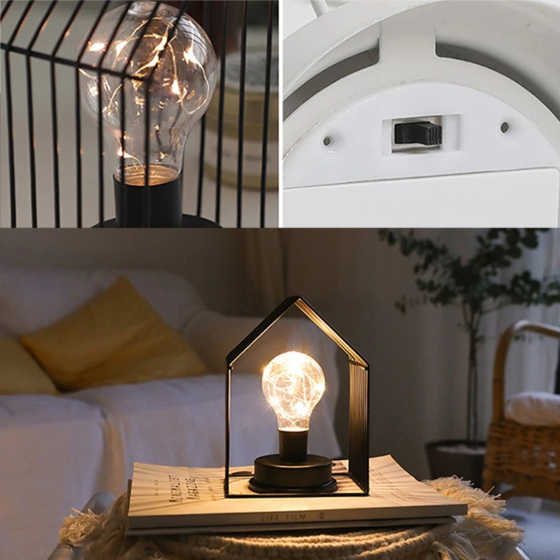Винтажная лампочка USB Led Настольная лампа цветная железная декоративная настольная лампа для спальни прикроватная настольная лампа для чтения офисная настольная лампа