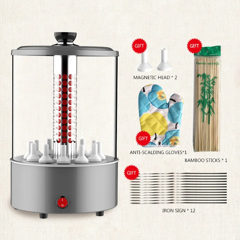 Household Electric Barbecue Machine Autorotation Kebab Machine Small smoke-free BBQ Cooker 5