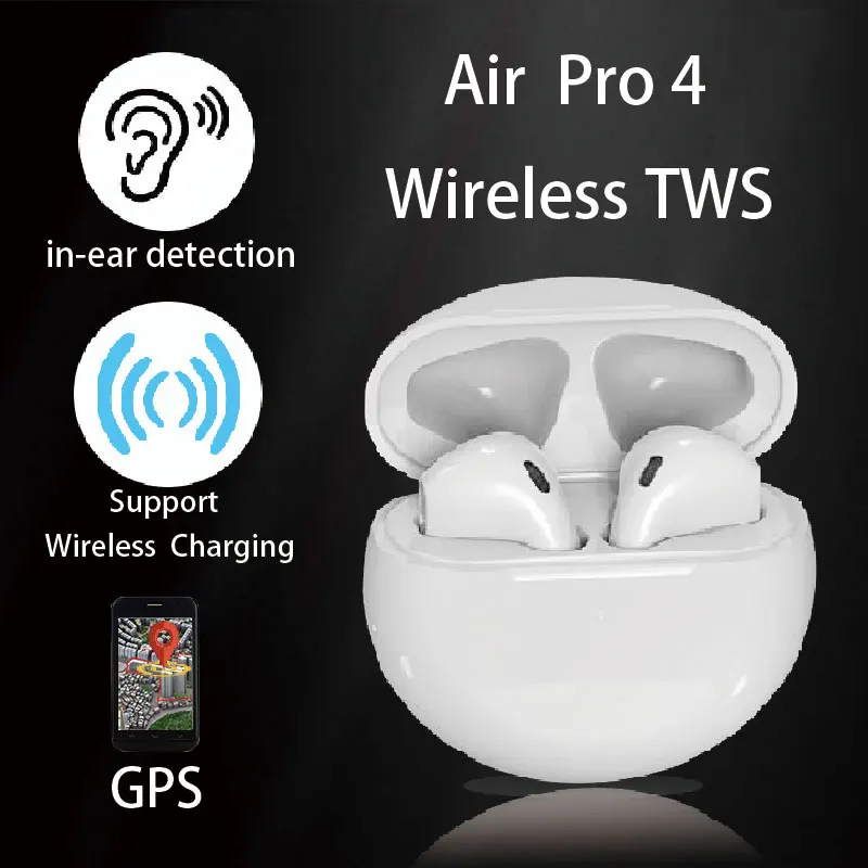 Новинка Air Pro 4 беспроводные Bluetooth наушники TWS In ear мини спортивные Игровые для iPhone