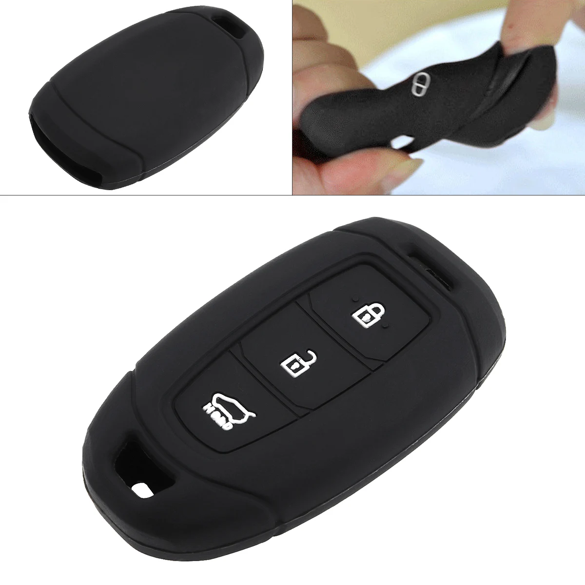 

Silicone Smart Remote Car Key Case Protector Holder for Hyundai I30 Ix35 Solaris Azera Elantra Grandeur Ig Accent Santa Fe Verna
