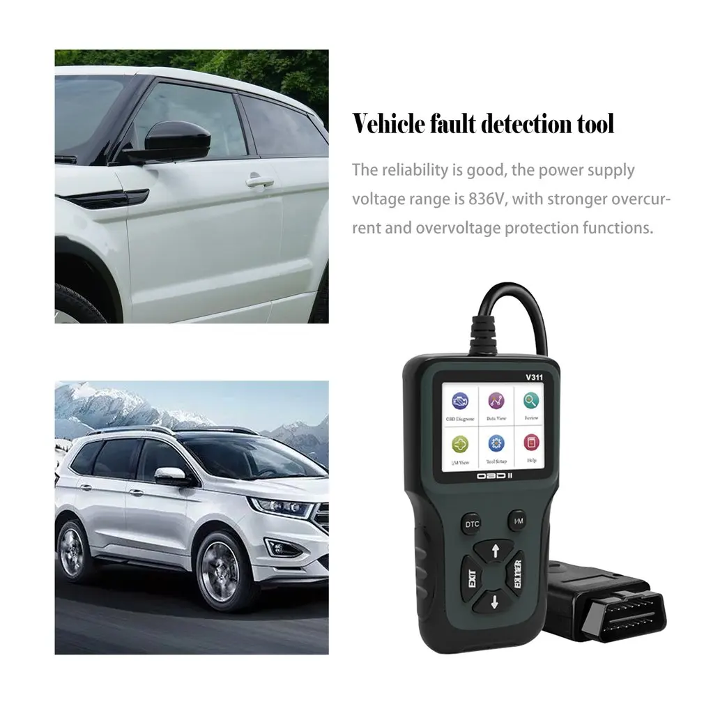 V311 OBD2 сканер двигателя код читателя ODB2 автомобиля диагностический инструмент Бесплатное обновление поддержка Полный OBD2 автомобильный сканер