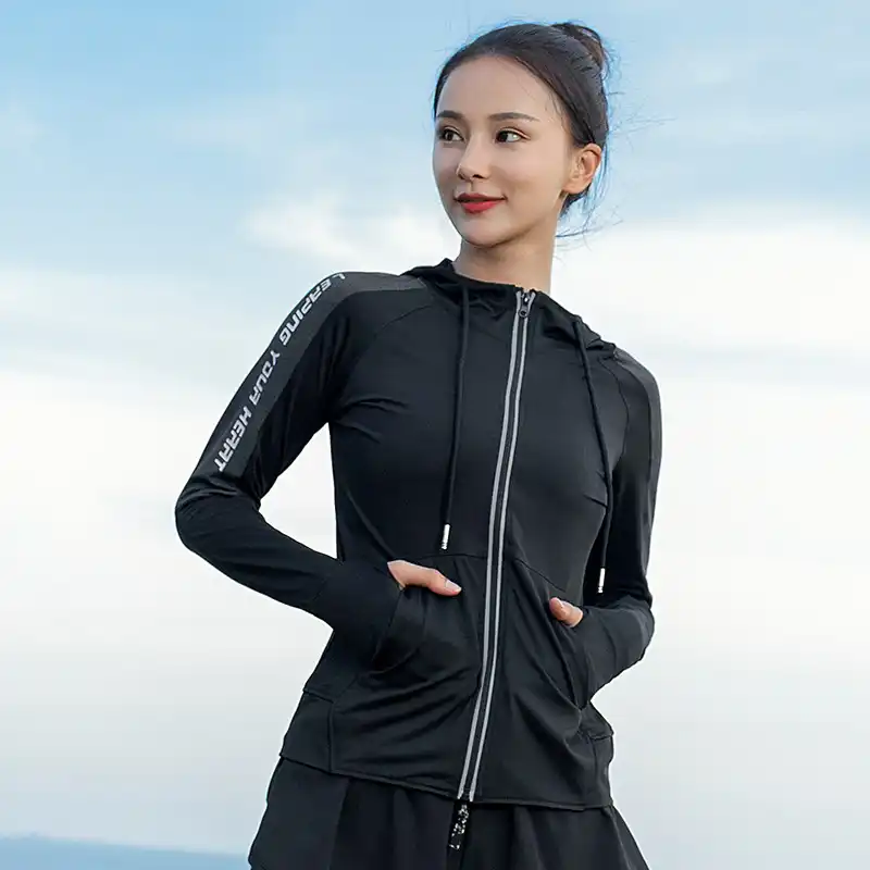 yoga jacket with thumb holes