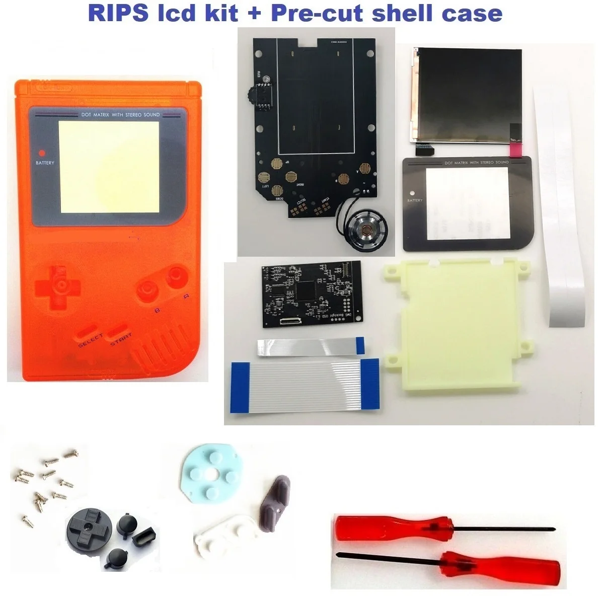 KIT LCD RETROILLUMINAZIONE Pixel GameBoy Color Q5 IPS Per Console - Foto 5