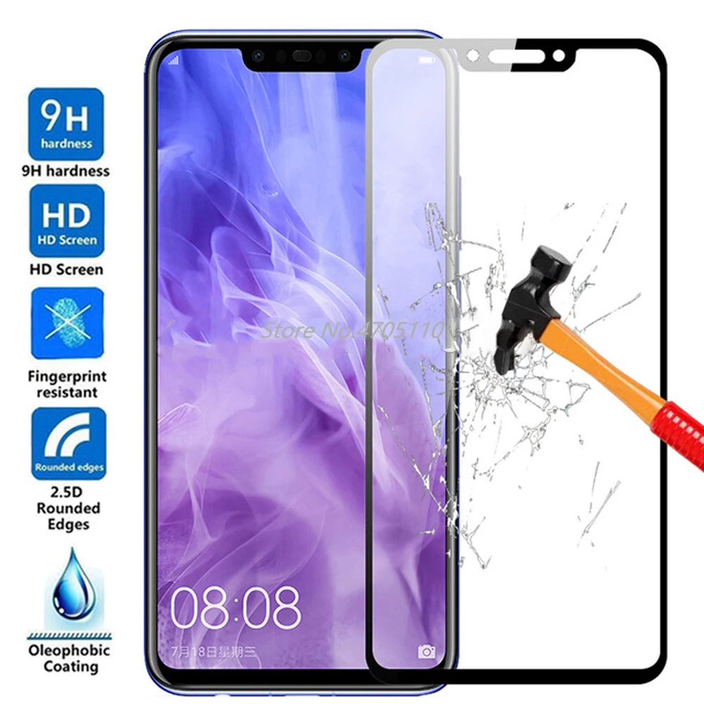 Tempered Glass for Huawei Nova 3e 3 3i 4 4e Phone Protective P Smart 2019 Smartphone 9h Screen Protector Film | Мобильные телефоны