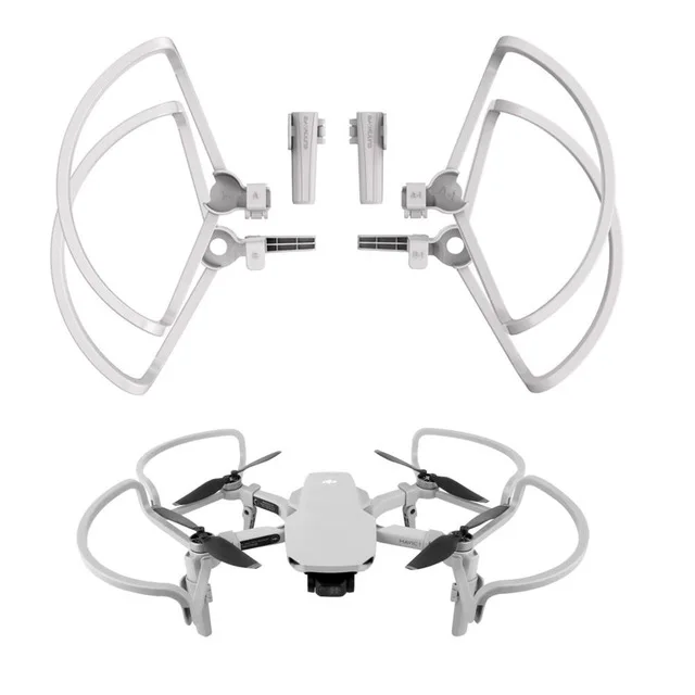 Gray SUNNYLIFE 2 в 1 Quicke Release складной пропеллер охранники с шасси для DJI MAVIC мини Дрон камера аксессуары - Цвет: Gray