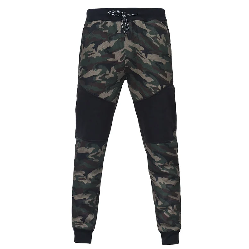 

Spring And Summer New Style Men Slim Fit Camouflage Joint Trousers Men's Trend Casual Sports Ankle Banded Pants Closing Sweatpan
