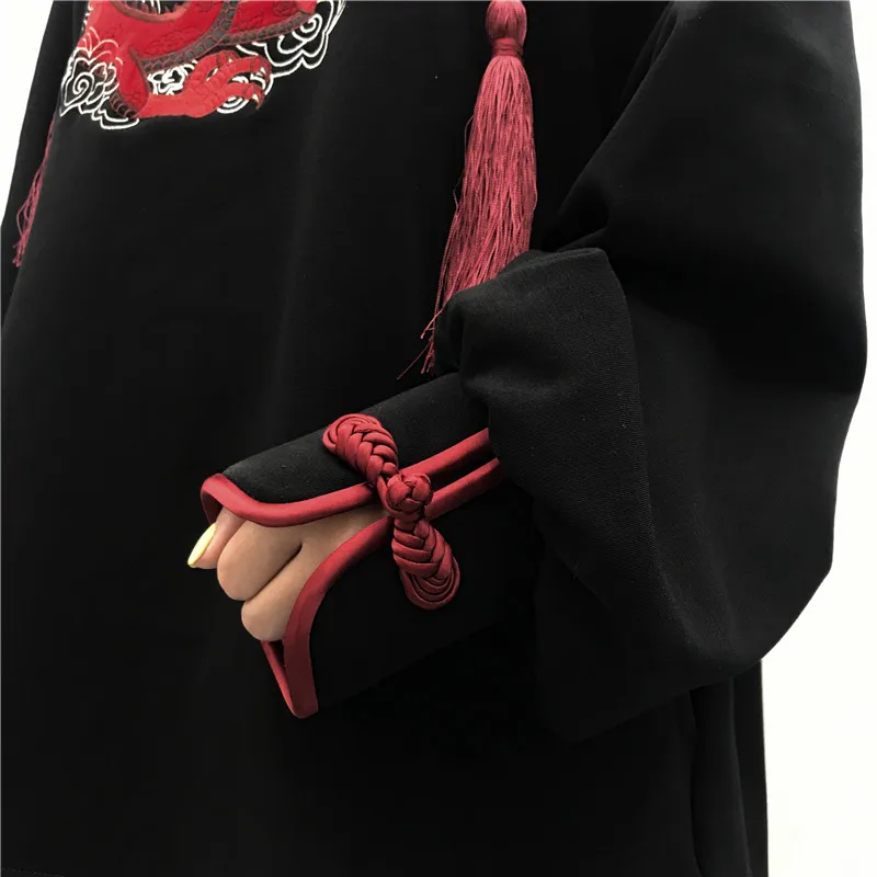 Neploe Харадзюку винтажные толстовки с вышивкой дракона Свободные теплые флисовые осенние зимние толстовки с капюшоном женские мужские пуловеры 55409